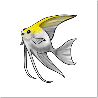 Fish - Angelfish - Gold Pearl Scale Posters and Art